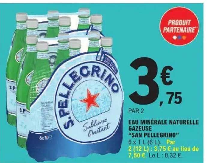 EAU MINÉRALE NATURELLE GAZEUSE "SAN PELLEGRINO"