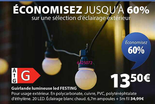 ÉCONOMISEZ JUSQU'À 60% sur une sélection d’éclairage extérieur