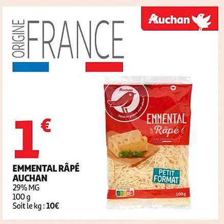 EMMENTAL RÂPÉ AUCHAN