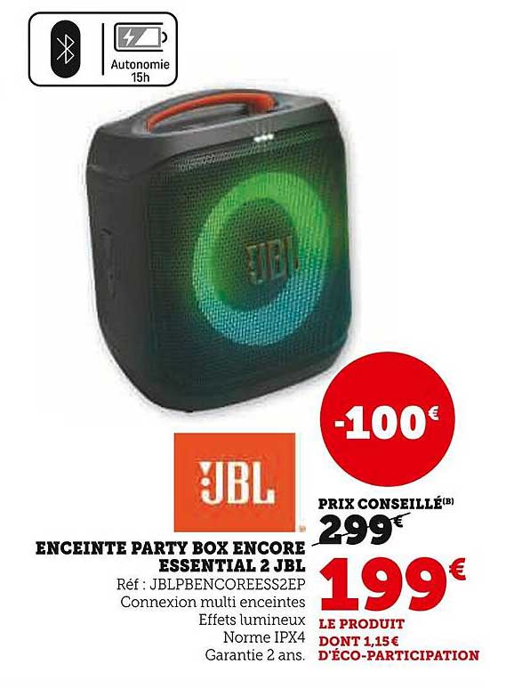 ENCEINTE PARTY BOX ENCORE ESSENTIAL 2 JBL