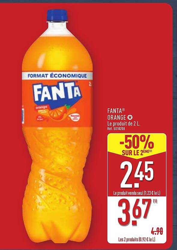 FANTA® ORANGE -50% SUR LE 2EME