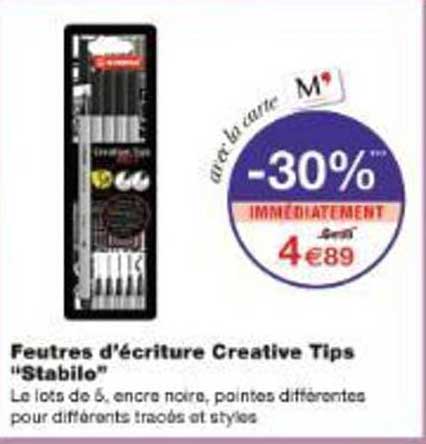 Feutres d’écriture Creative Tips "Stabilo"