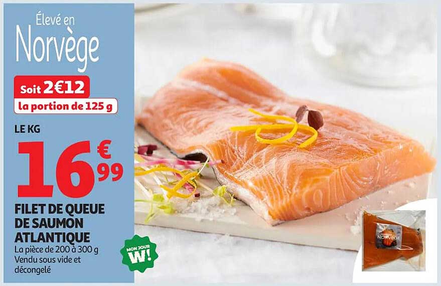 FILET DE QUEUE DE SAUMON ATLANTIQUE
