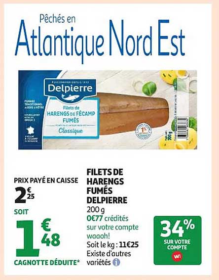 Filets de Harengs Fumés Delpierre 200 g