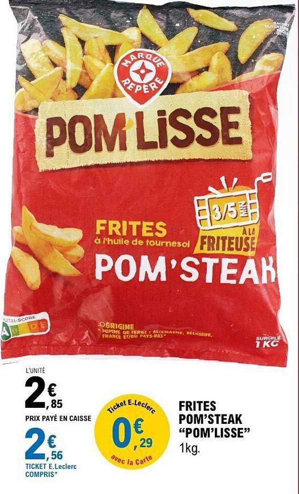 FRITES POM’STEAK “POM’LISSE” 1kg