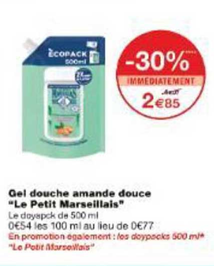 Gel douche amande douce "Le Petit Marseillais"