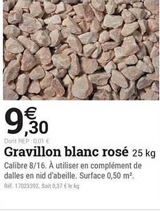 Gravillon blanc rosé 25 kg