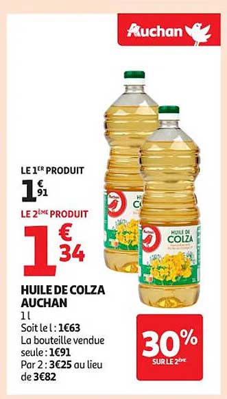 HUILE DE COLZA AUCHAN
