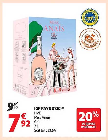 IGP PAYS D'OC HVE Miss Anaïs Gris 3L