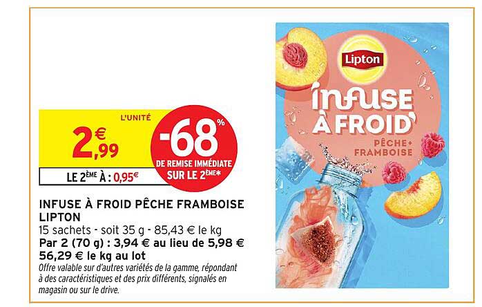 INFUSE À FROID PÊCHE FRAMBOISE LIPTON