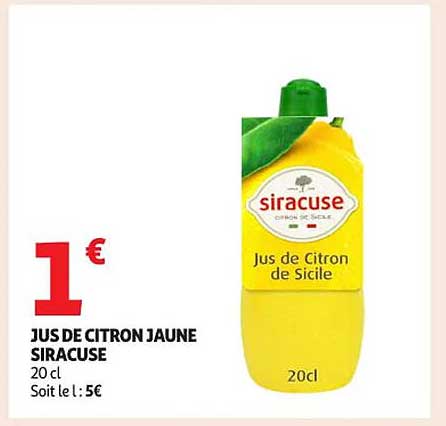 JUS DE CITRON JAUNE SIRACUSE