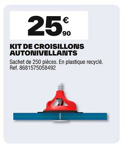 KIT DE CROISILLONS AUTONIVELLANTS