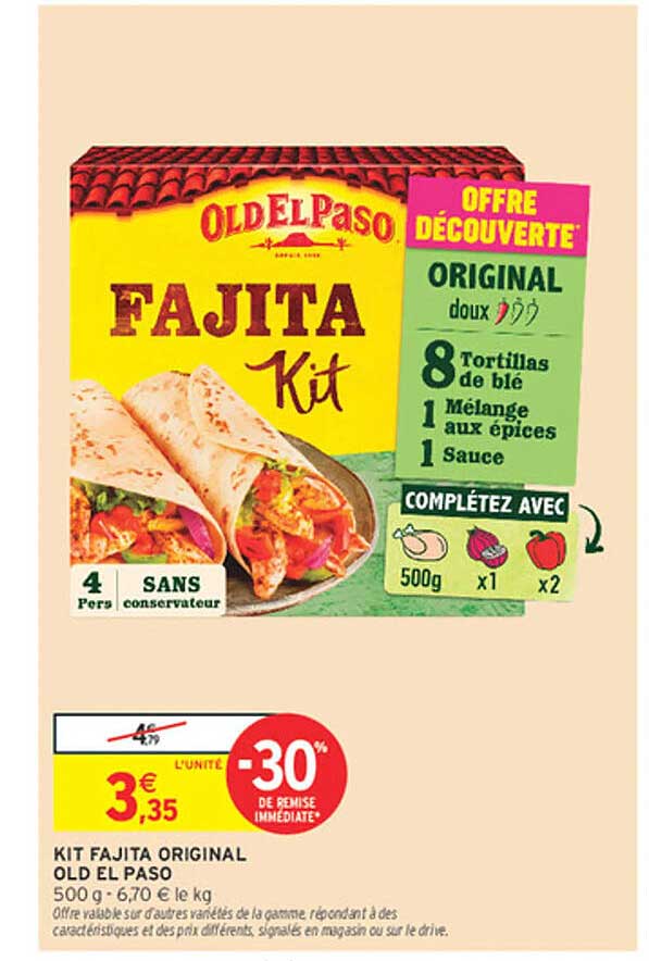 KIT FAJITA ORIGINAL OLD EL PASO