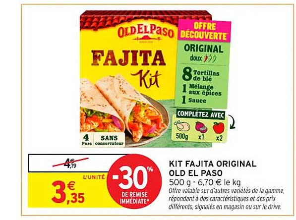 KIT FAJITA ORIGINAL OLD EL PASO