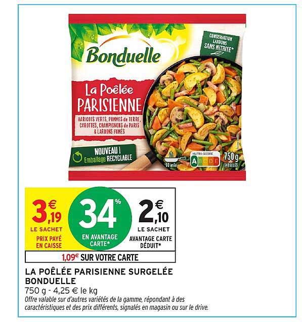 LA POÊLÉE PARISIENNE SURGELÉE BONDUELLE