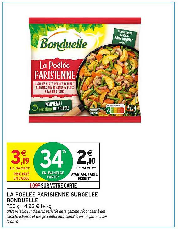 LA POÊLÉE PARISIENNE SURGELÉE BONDUELLE