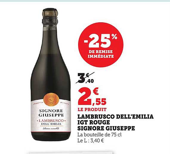 LAMBRUSCO DELL'EMILIA IGT ROUGE SIGNORE GIUSEPPE