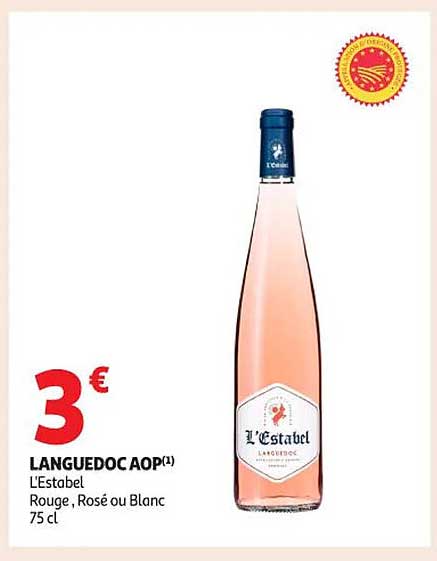 LANGUEDOC AOP - L'Estabel Rouge, Rosé ou Blanc 75 cl