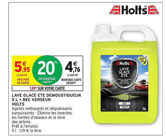 LAVE GLACE ETE DEMOUSTIQUEUR 5 L + BEC VERSEUR HOLTS