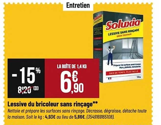 Lessive du bricoleur sans rinçage