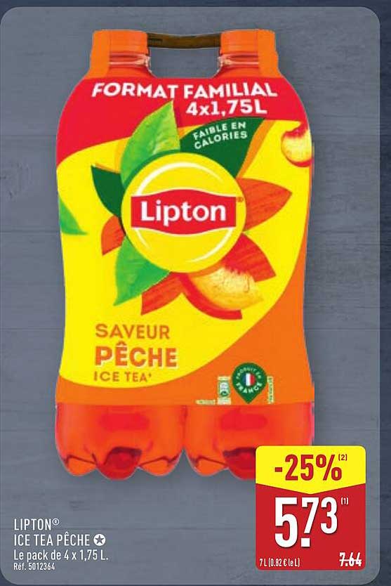LIPTON® ICE TEA PÊCHE - FORMAT FAMILIAL 4x1,75L