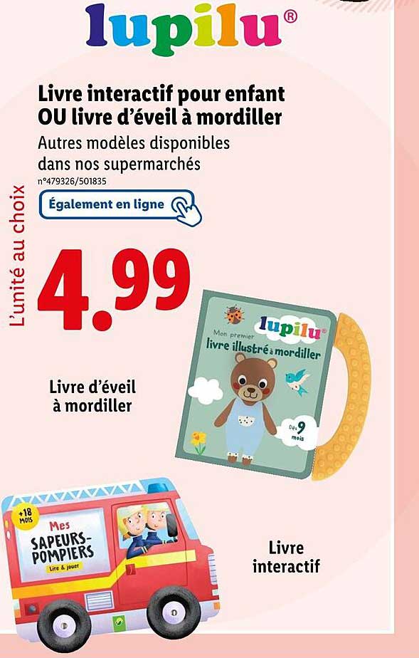 Livre interactif pour enfant OU livre d’éveil à mordiller