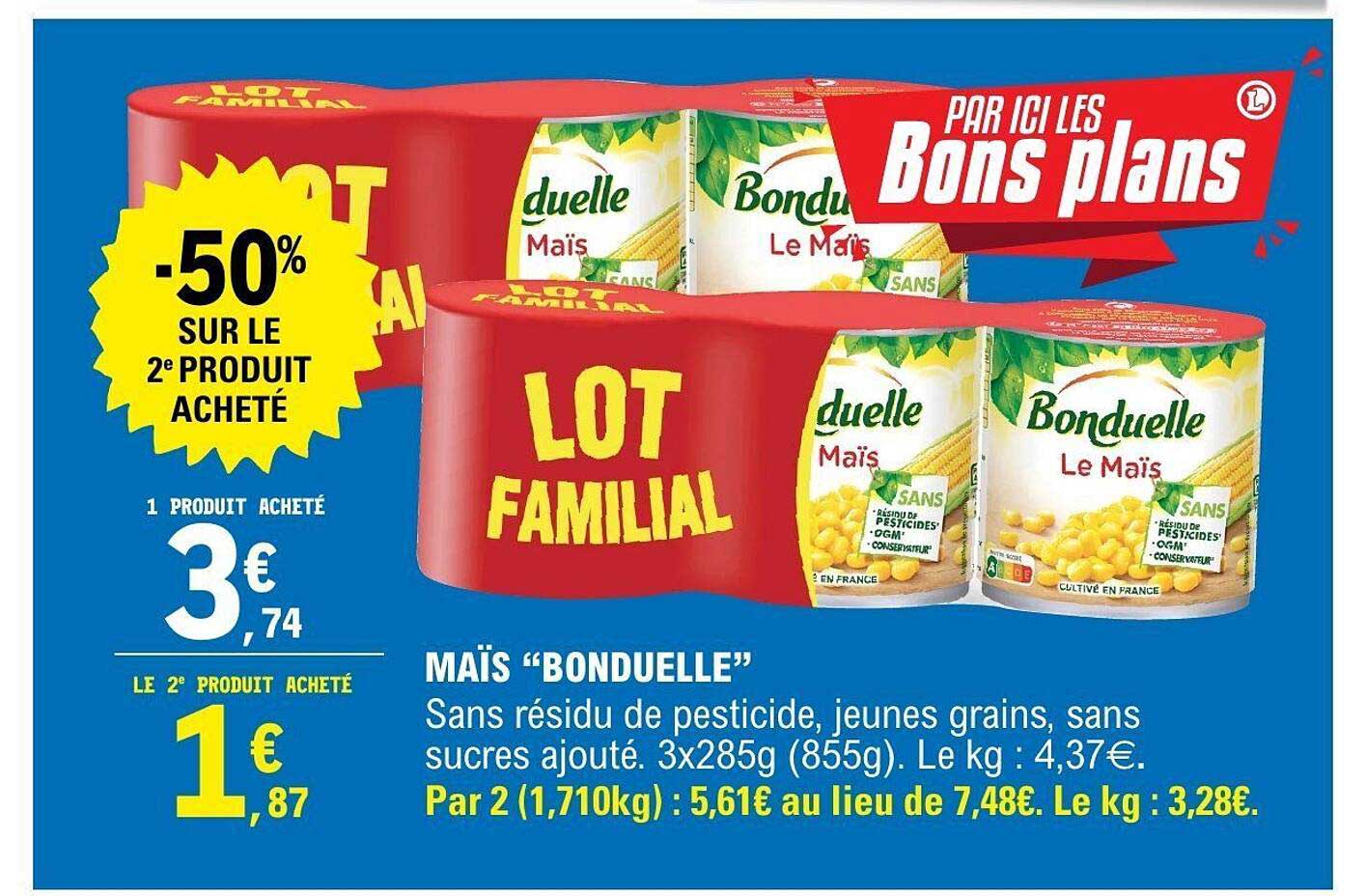 LOT FAMILIAL MAÏS "BONDUELLE"