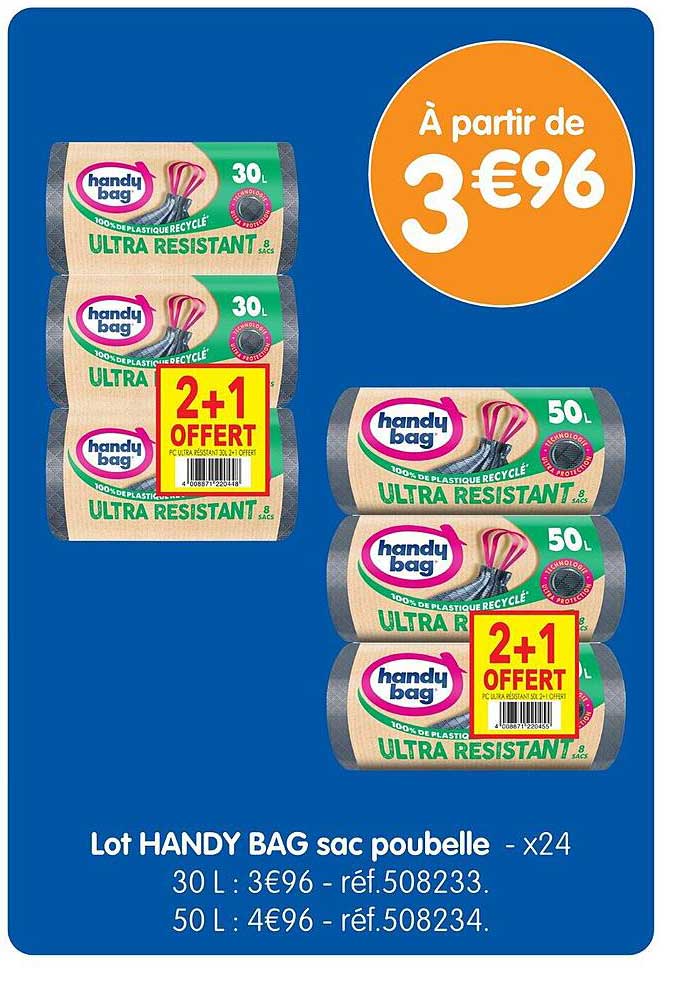 Lot HANDY BAG sac poubelle - x24