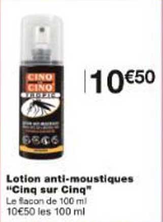 Lotion anti-moustiques "Cinq sur Cinq"