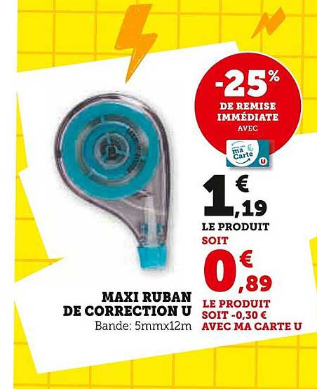MAXI RUBAN DE CORRECTION U