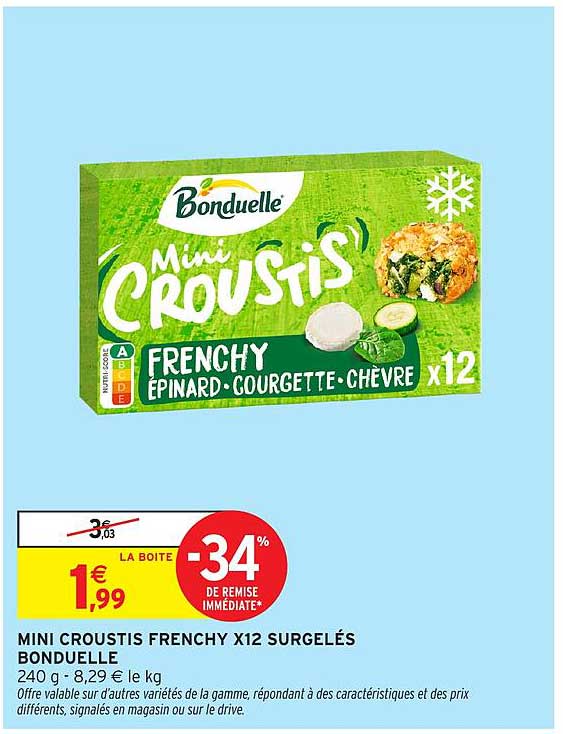 MINI CROUSTIS FRENCHY X12 SURGELÉS BONDUELLE