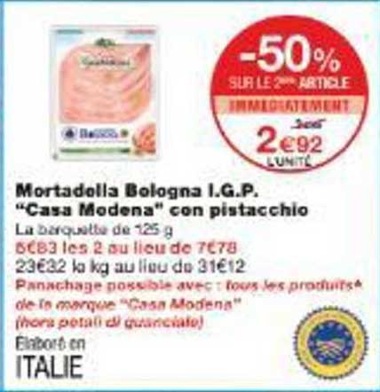 Mortadella Bologna I.G.P. 'Casa Modena' con pistacchio