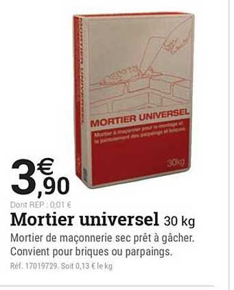 Mortier universel 30 kg