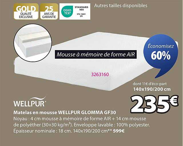 Mousse à mémoire de forme AIR