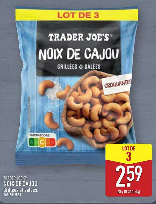 NOIX DE CAJOU GRILLÉES & SALÉES