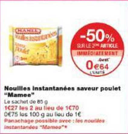 Nouilles instantanées saveur poulet “Mamee”