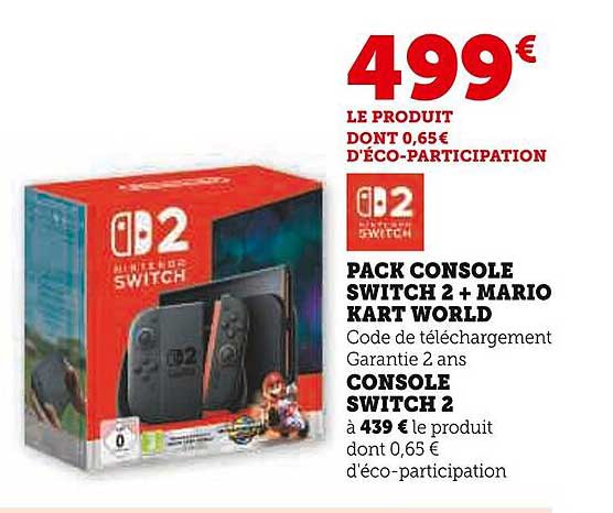PACK CONSOLE SWITCH 2 + MARIO KART WORLD