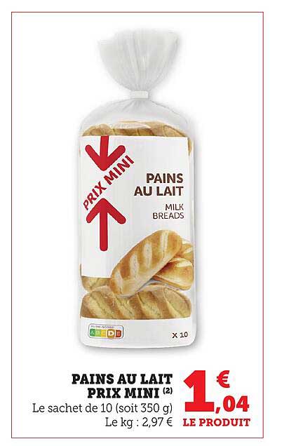 PAINS AU LAIT PRIX MINI