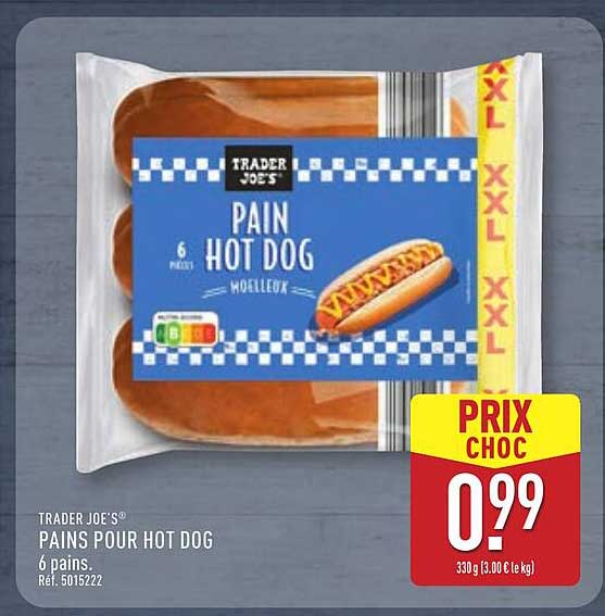 PAINS POUR HOT DOG