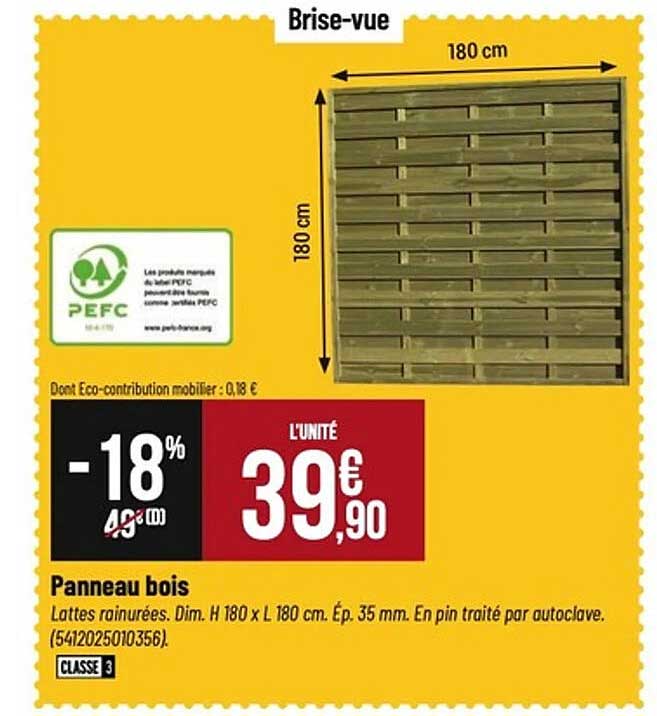 Panneau bois Brise-vue