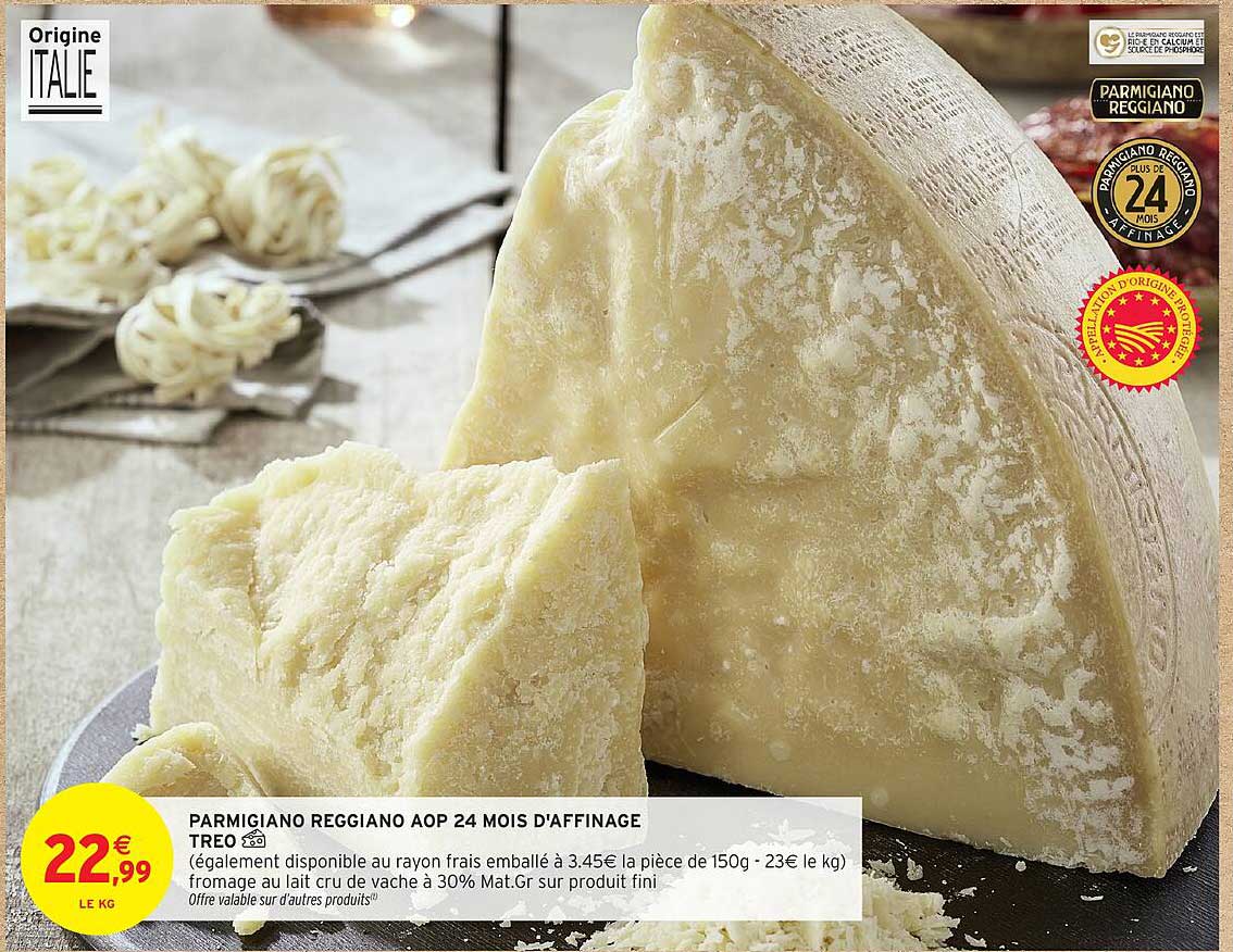 PARMIGIANO REGGIANO AOP 24 MOIS D'AFFINAGE TREO