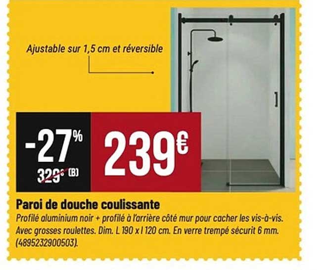 Paroi de douche coulissante