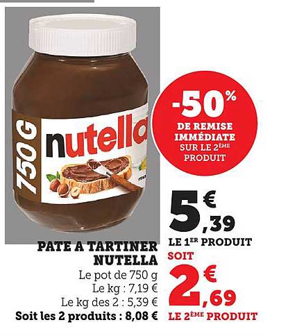 PASTE A TARTINER NUTELLA