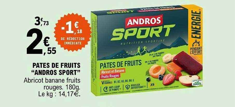 PATES DE FRUITS "ANDROS SPORT"