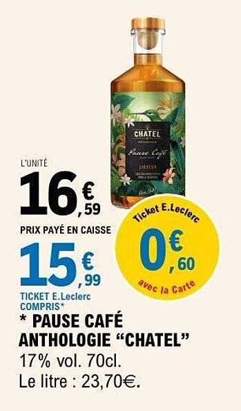 * PAUSE CAFÉ ANTHOLOGIE “CHATEL”