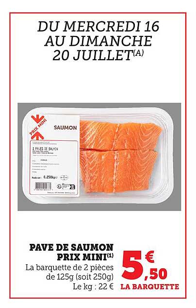PAVE DE SAUMON PRIX MINI