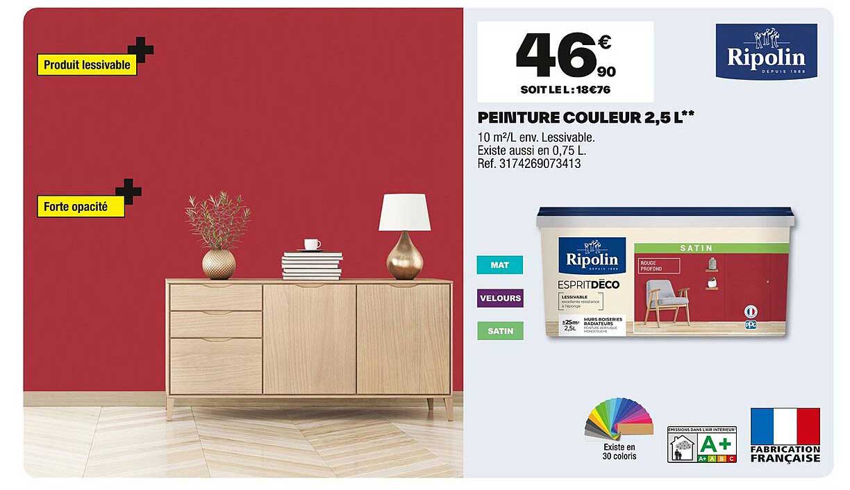 PEINTURE COULEUR 2,5 L**
