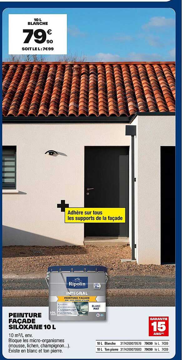 PEINTURE FAÇADE SILOXANE 10 L