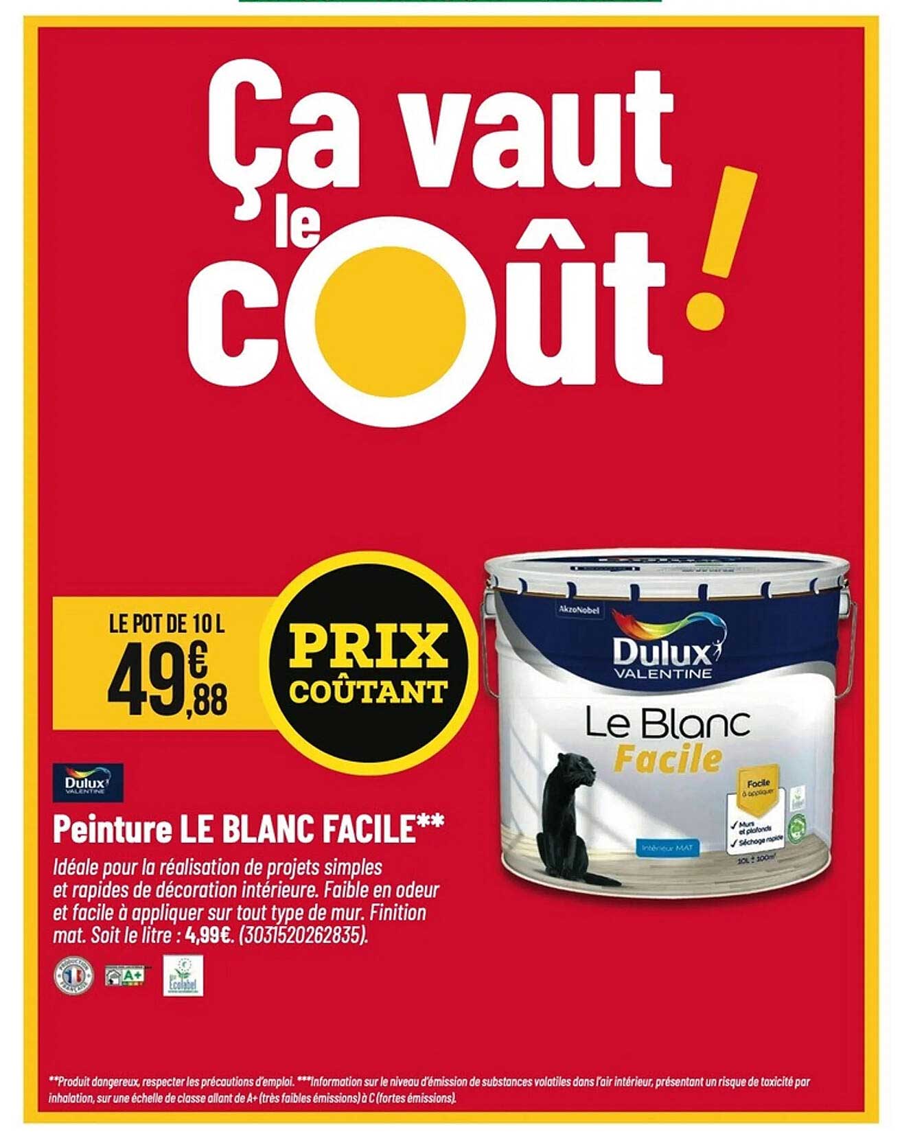 Peinture LE BLANC FACILE