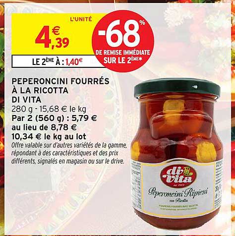 PEPERONCINI FOURRÉS À LA RICOTTA DI VITA